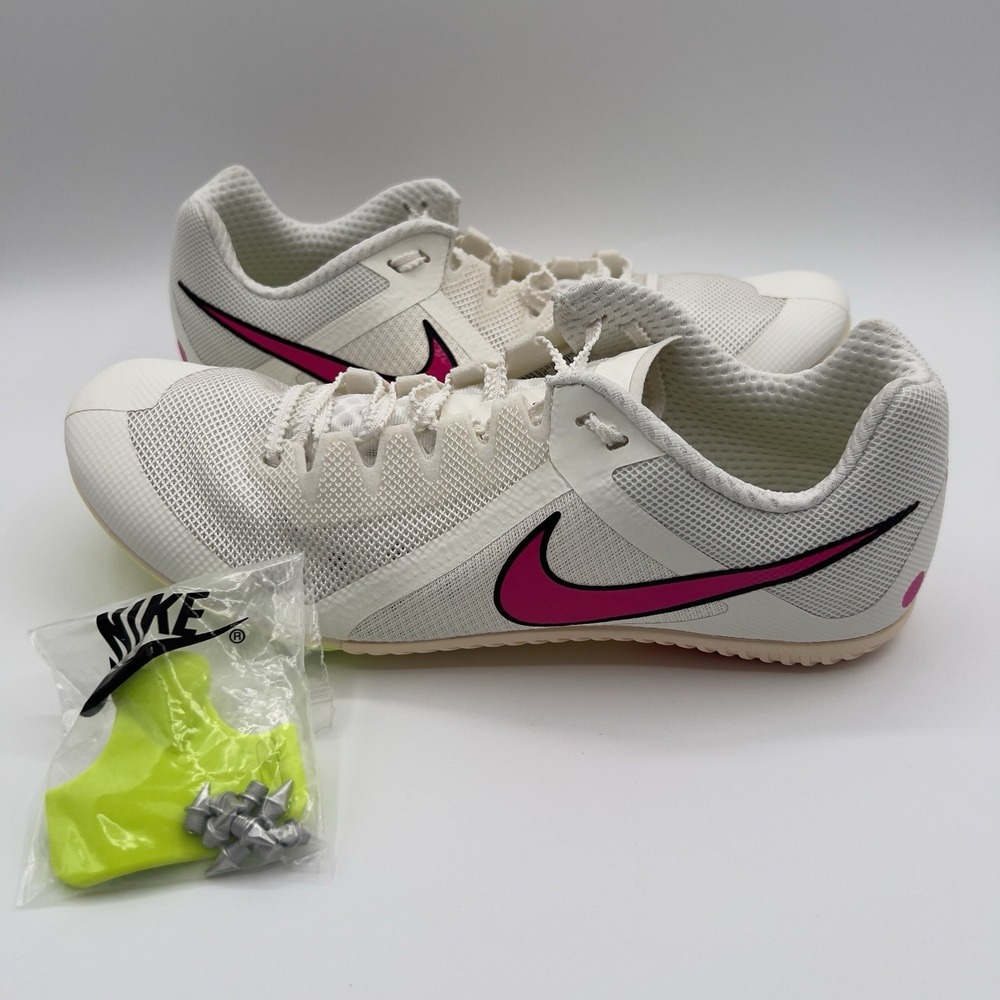 Nike Zoom Rival Multi Event Track‎ Spikes White Pink Mens Size 12 DC8749-101